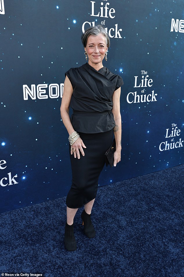 Mia looked shockingly different at the Life Of Chuck premiere in June. She had traded out her lustrous raven locks for a chic salt-and-pepper bob