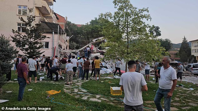 Several buildings collapsed after the earthquake struck in its epicentre of Balikesir (pictured), which was then followed by a 4.6-magnitude aftershock minutes later