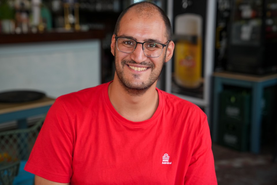 Portrait of Giorgos Sergentanis, a volunteer with The Civil Protection Team, assisting migrants.