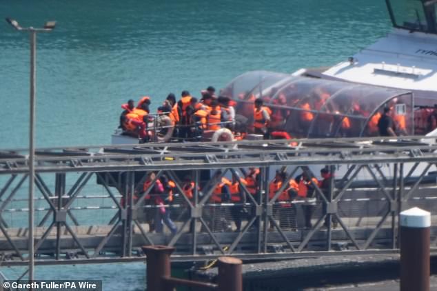 The men were brought in by Border Force following a small boat incident in the Channel
