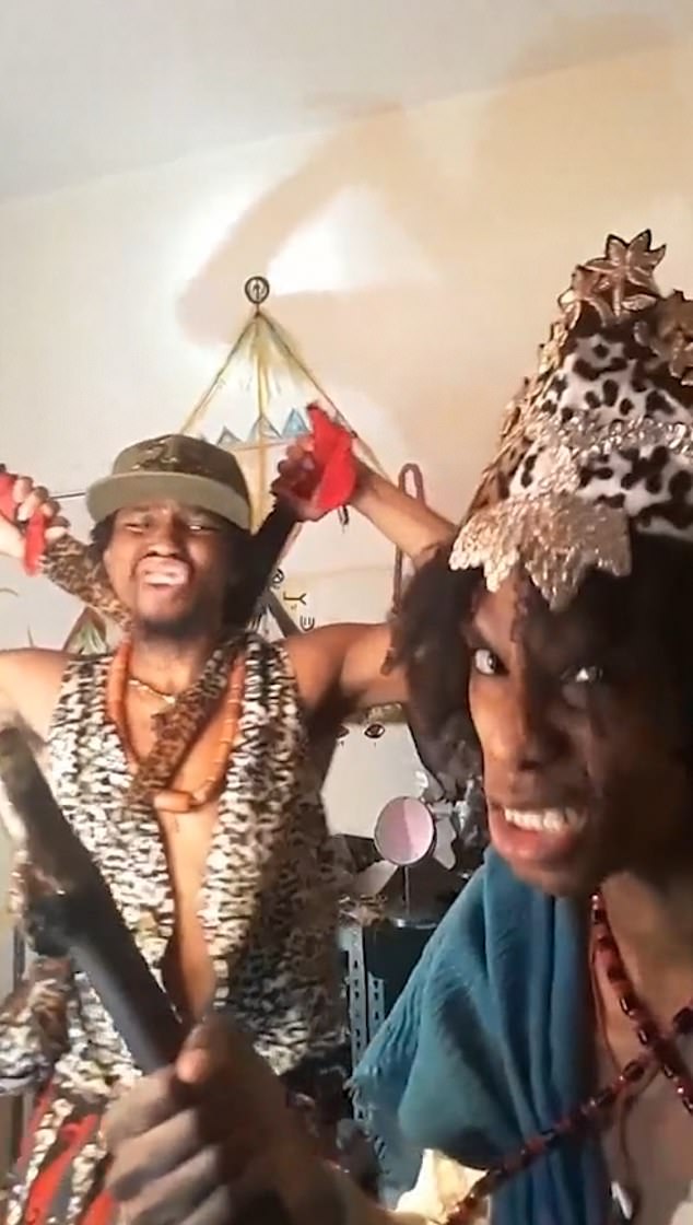 The couple filmed themselves dancing with meat cleavers. They were devoted to an 'obscure religious movement', ostracising themselves from society to start their own 'kingdom