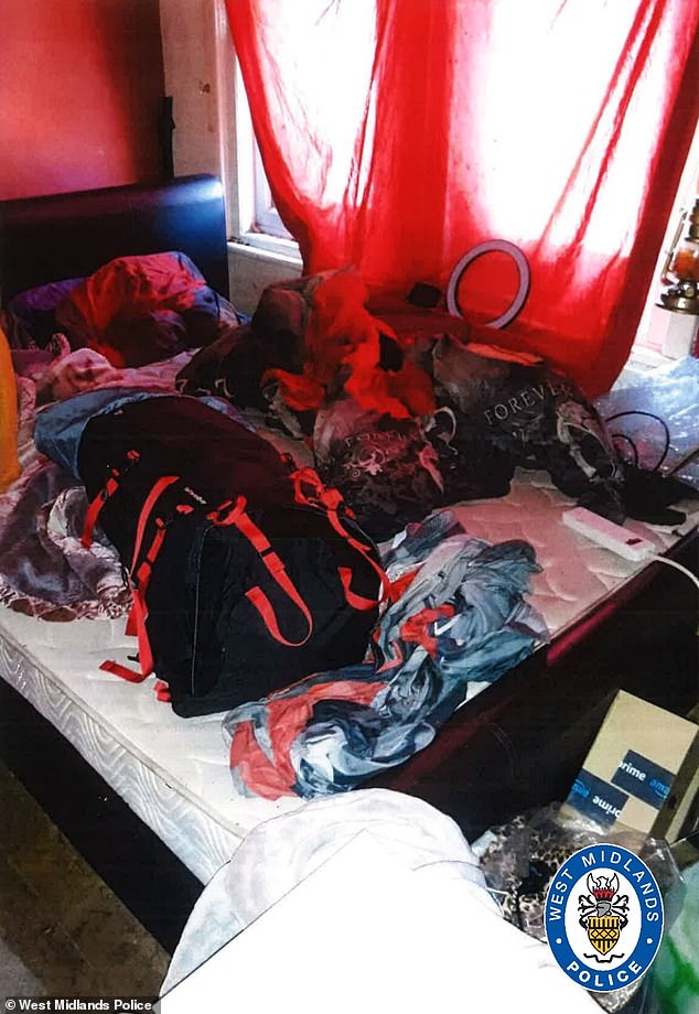 Bags on top of a mattress at the Yasharahyalahs' property in Handsworth, Birmingham