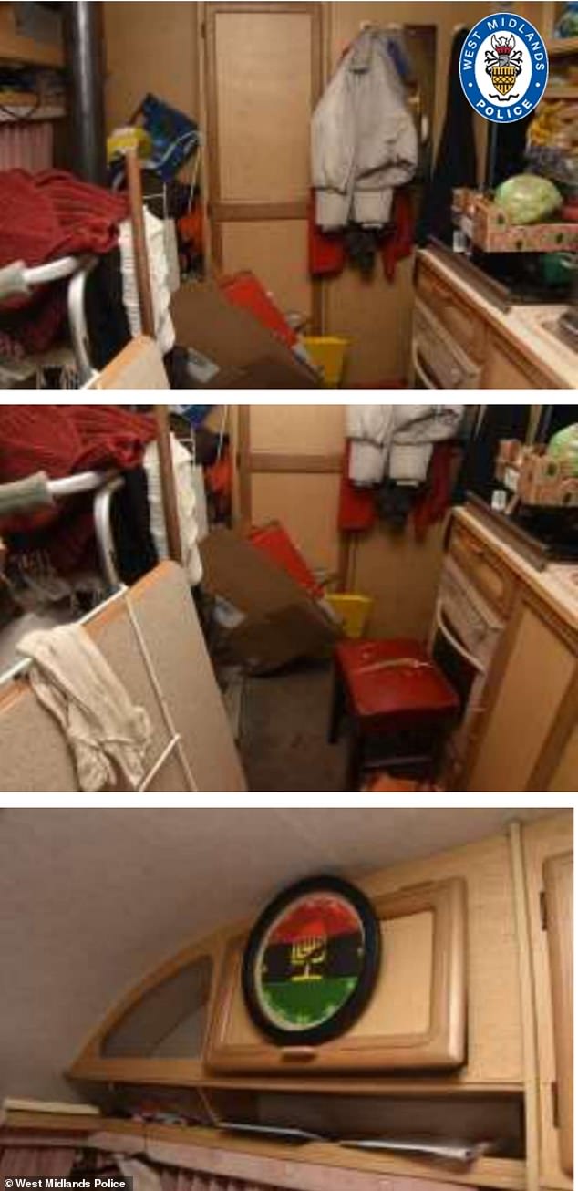 The small amount of carpet on the floor of the caravan was saturated with urine