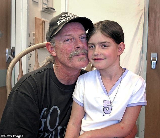 Shasta, pictured with her biological father after her rescue, has struggled ever since - and told the Daily Mail she feels 'the system failed me and my family not once but twice and maybe even more'