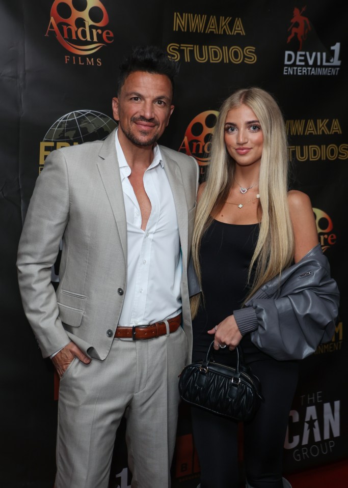 Peter Andre and Princess Andre at a VIP screening.