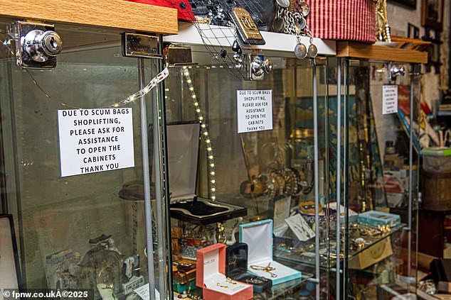 He began locking goods in cabinets after he said police failed to deal with earlier shoplifting incidents