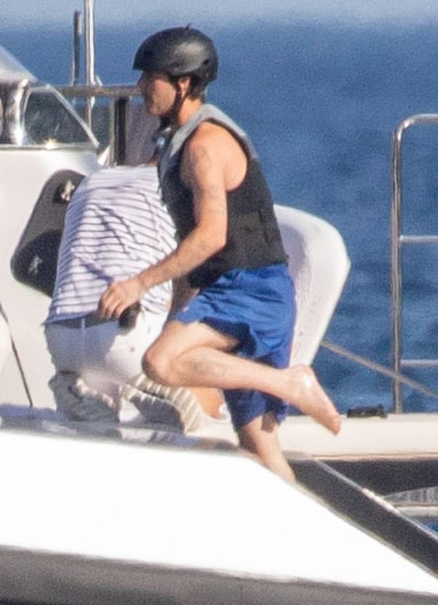 Cruz looked worn out after his electric surfboard trip