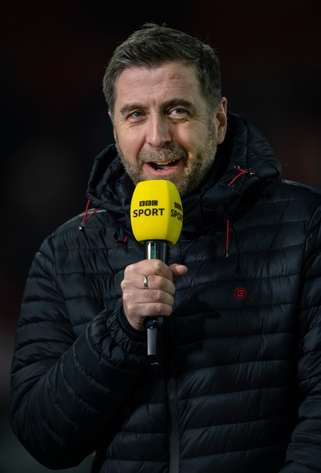 Mark Chapman presenting for BBC Sport.