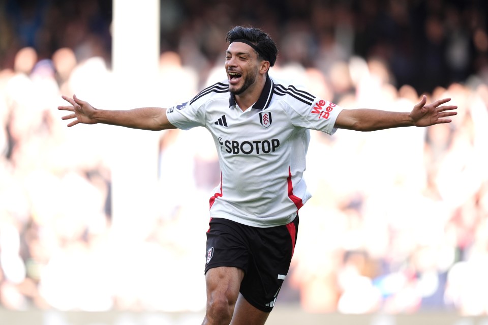 Raul Jimenez celebrating a goal.