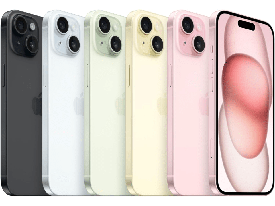 iPhone 13 in multiple colors.