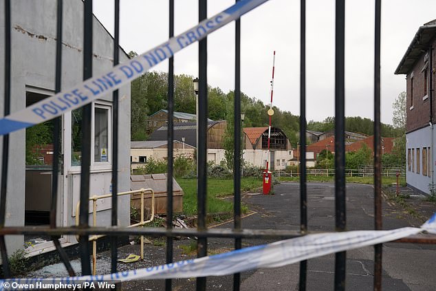 Following the incident, police arrested 26 children in connection with Layton's death, all aged between 11 and 14 years old, before releasing them on bail. Pictured: police tape at the scene
