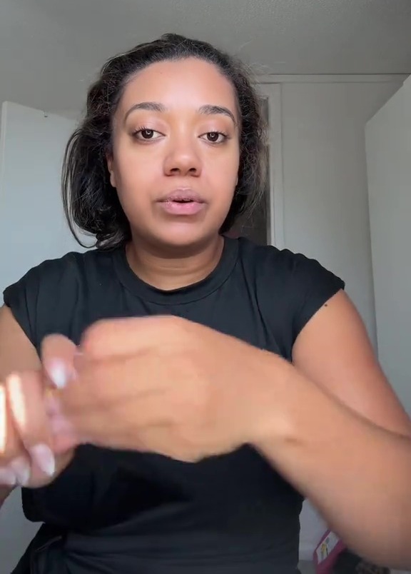 Screenshot of a woman asking for help paying rent.