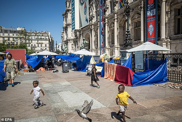 A spokesperson for Paris City Hall said that it continues to open 'centers in both summer and winter to shelter people and their families'
