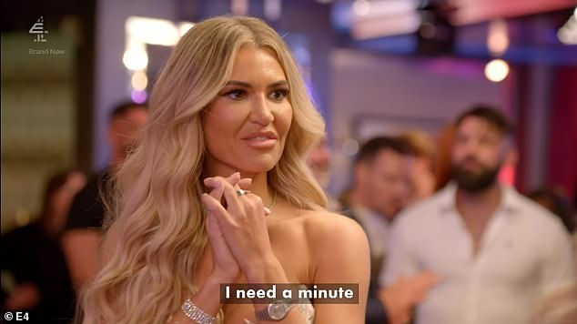 She panicked: 'I need a minute, I can go for a minute can't I? I don't want to just take someone away. How can I go abroad with someone I've just met? This is just not normal'