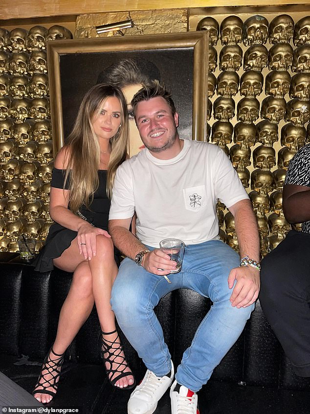 Nolan-O'Slattara was accused in a civil lawsuit of stealing $34,000 from Out East Accessories Inc along with East x East co-owner Dylan Grace (pictured together)