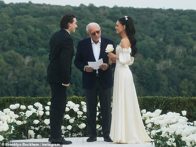 Brooklyn and Nicola said 'I do' for a second time on August 2 in Westchester County in front of her family, with the Beckham clan no where in sight as her father Nelson officiated