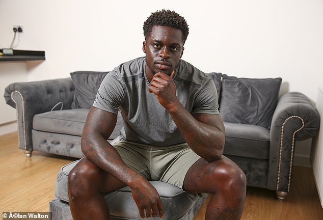 Boateng (pictured in 2020) sat motionless as the judge read out his 14-year sentence in court