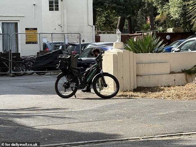 Many bikes are parked outside the hotels - though it is unclear what they are being used for