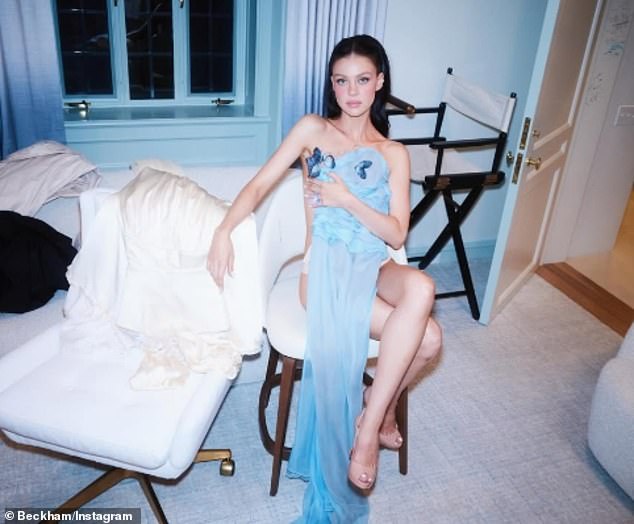 Nicola shared this cheeky barely dressed picture of herself holding her dress against her body - the butterfly is a powerful symbol with multifaceted meanings, most notably representing transformation, rebirth, and freedom