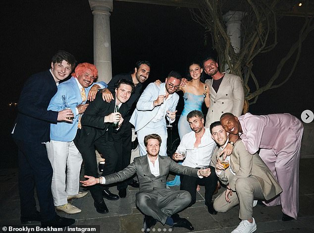 One playful shot gave a glimpse into the extensive guestlist, including real estate agent Anthony Barillo (top right)