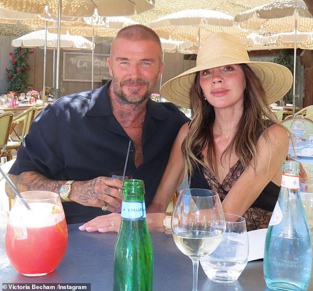 Brooklyn's family are holidaying in the South of France on their yacht - with no awareness of their son's big day overseas