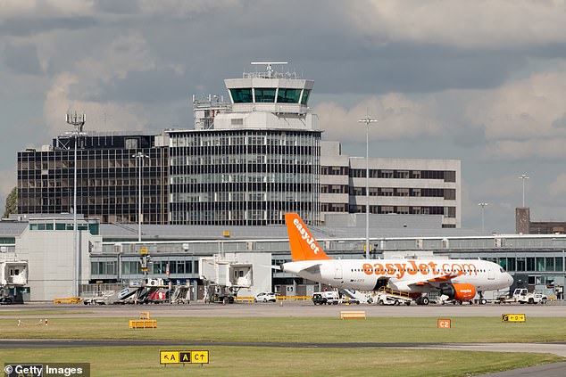 Instead of being charged £6.40 for the drop off at Manchester Airport (pictured), Mr Moffatt was charged £25