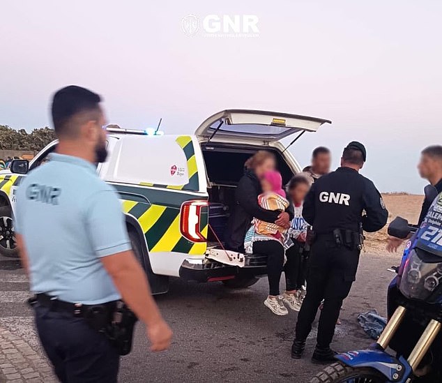 In an example of Portugal¿s no-nonsense policy on illegal immigration, the 25 men, six women and seven children face being quickly returned to Morocco