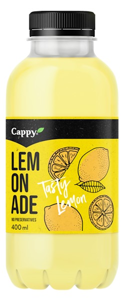 Cappy Tasty Lemon lemonade bottle.