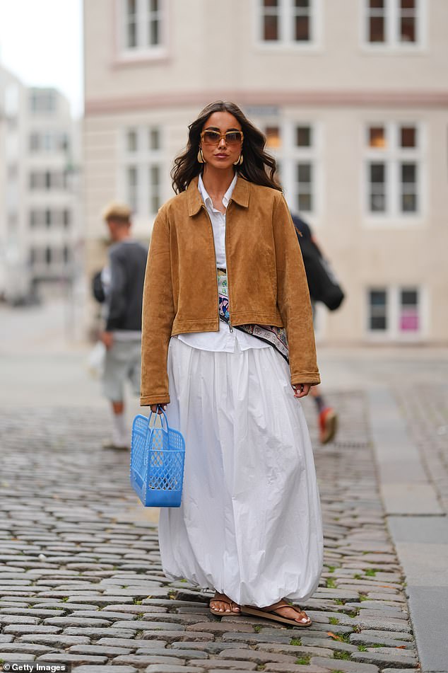 A guest outside at Copenhagen Fashion Week