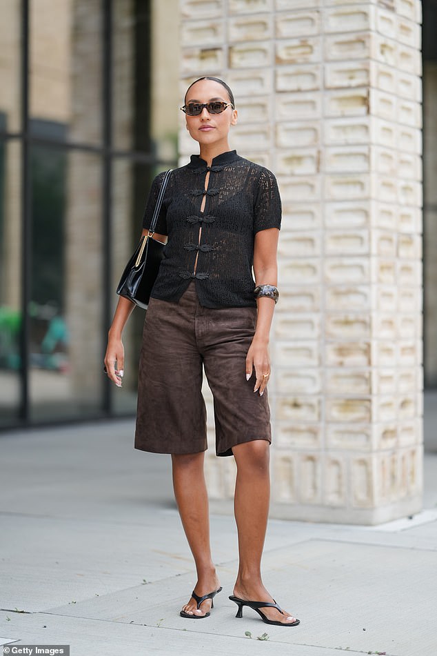 A guest outside at Copenhagen Fashion Week