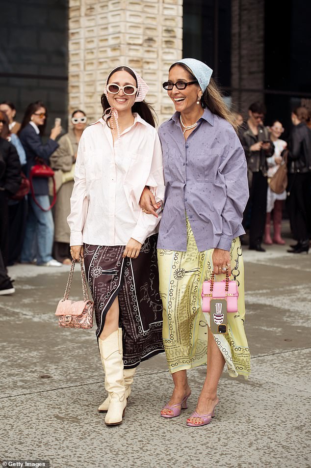 Guests outside at Copenhagen Fashion Week