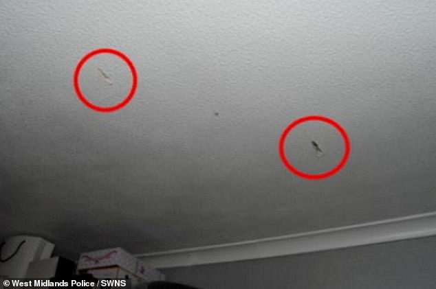 The bullets fired by Betro entered the upstairs bedrooms of the property, with two embedding themselves in the ceiling of one room