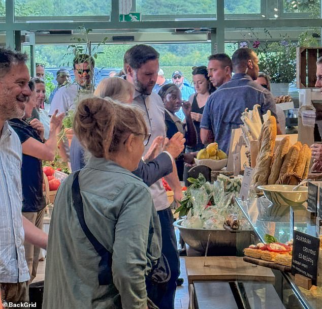 Mr Vance was said to have shown particular interest in the bread counter, where he tried several samples during his visit as he relaxed in the Cotswolds