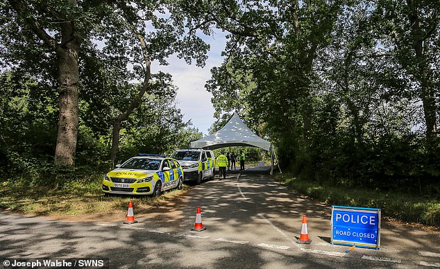 Police have closed off all roads and footpaths into the hamlet of Dean, where the US Vice President is staying with his family at Dean Manor, an 18th-century country house