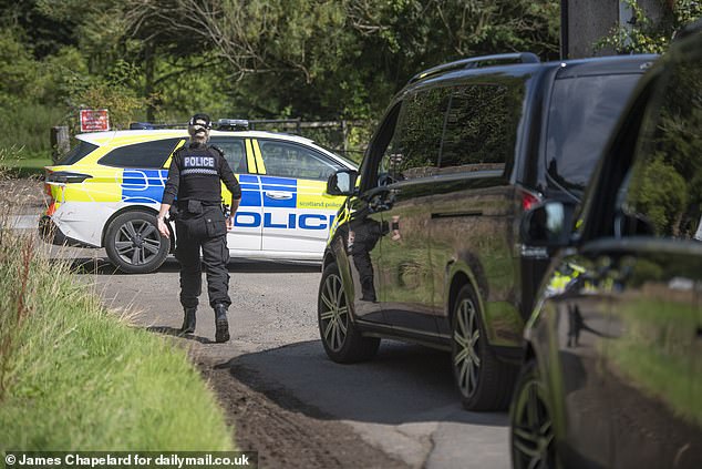 There was a large police presence outside Carnell Estates near Kilmarnock today