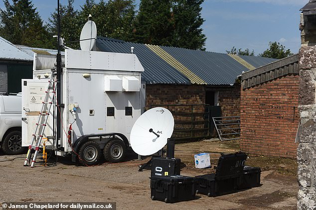 Infrastructure seen being installed at the estate today