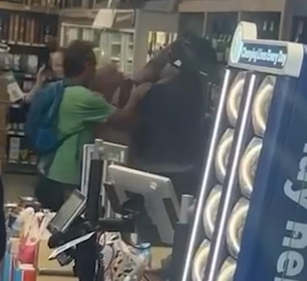 The man reportedly became unresponsive a short time after being restrained by another customer, police said. He died after being taken to Derriford Hospital