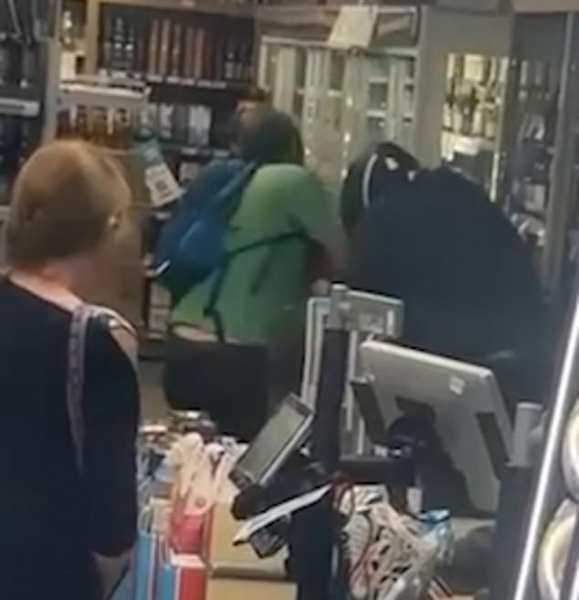 The scuffle in the store took place on Wednesday, August 6 at about 4.45pm