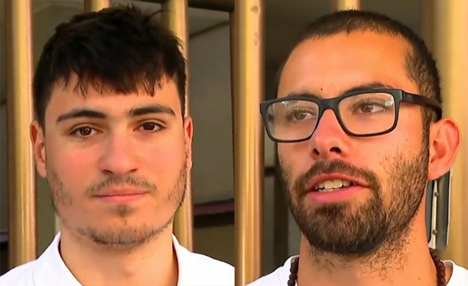 Two British men who were scammed in Brazil.
