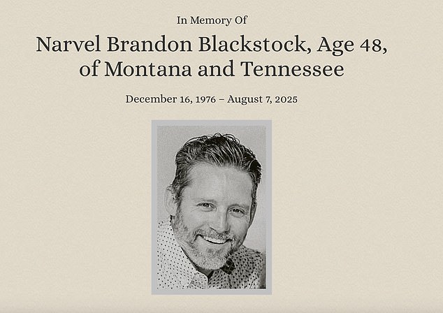 The obituary, released Tuesday, revealed that Blackstock had been in a relationship with Brittney Marie Jones and was quietly building a new life with her in Montana , a fact unknown to many fans