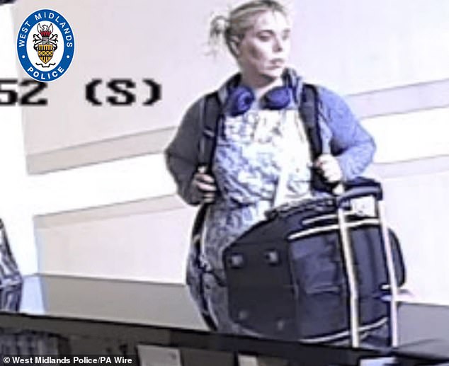 Aimee Betro caught on CCTV checking into a Birmingham hotel following the shooting