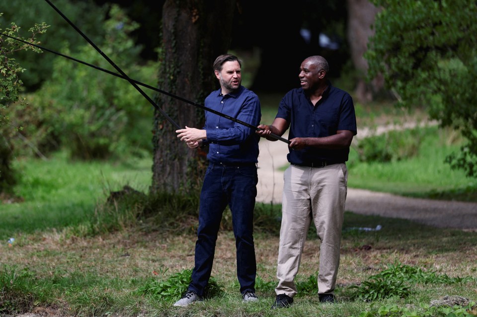 David Lammy and JD Vance fishing.
