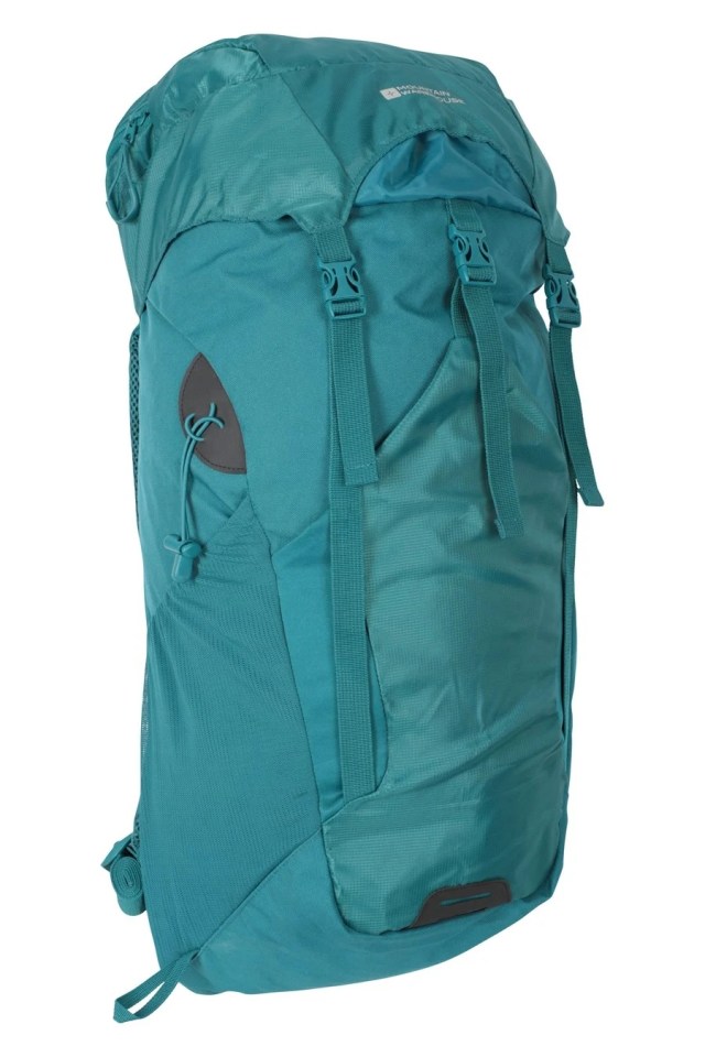 Teal Mountain Warehouse backpack.