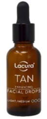 Two bottles of Lacura Tan Enhancing Facial Drops.