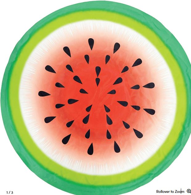 Watermelon-patterned pet cooling mat.