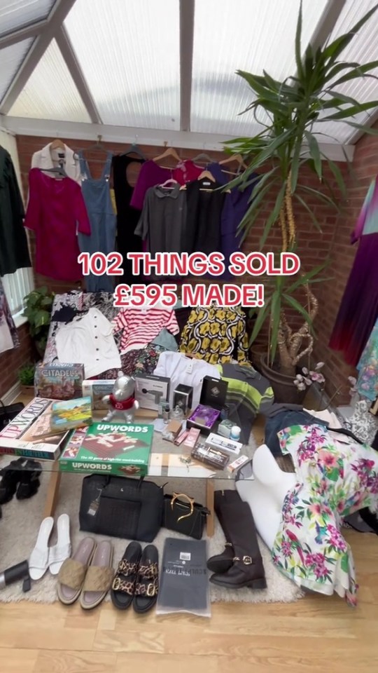 102 items sold for £595.
