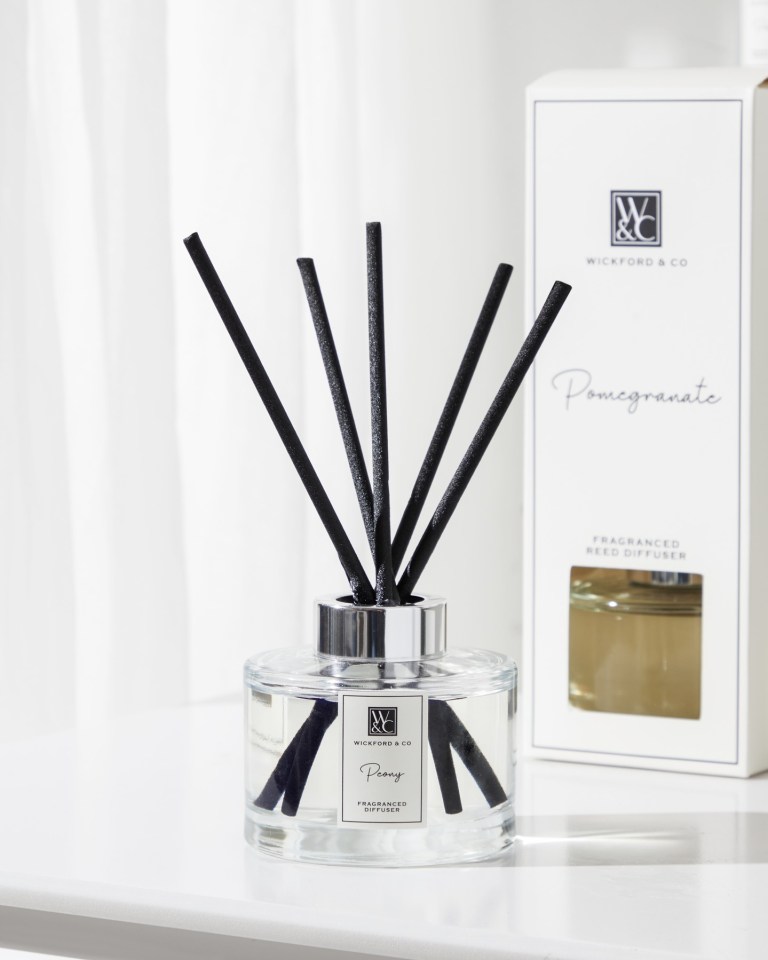 Peony and pomegranate reed diffusers.