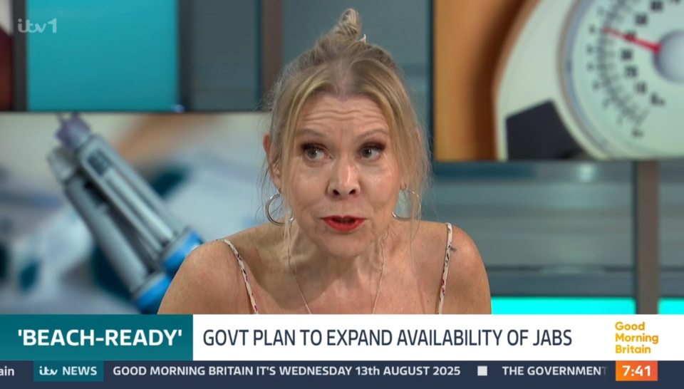 Tina Malone on Good Morning Britain discussing a government plan to expand jab availability.
