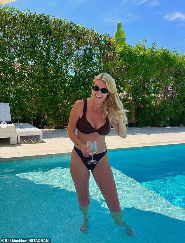 And has been showing off her figure in swimwear