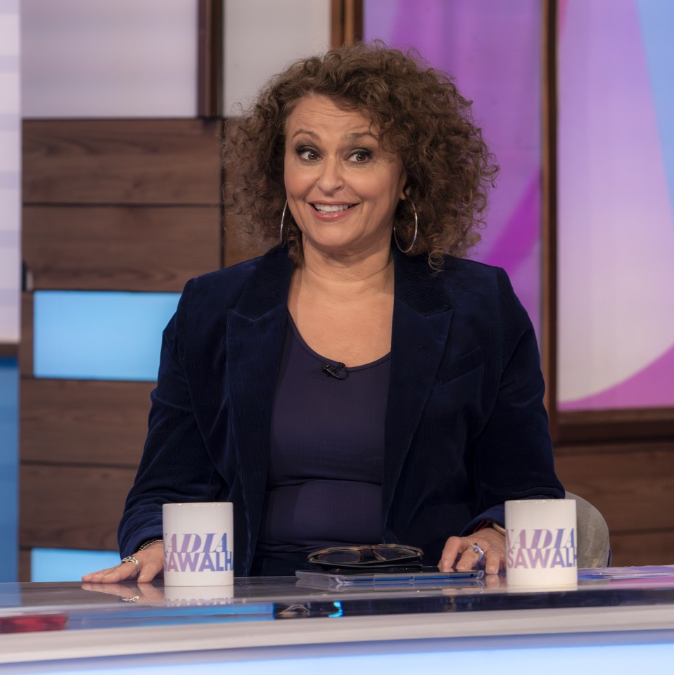 Nadia Sawalha on the Loose Women TV show.
